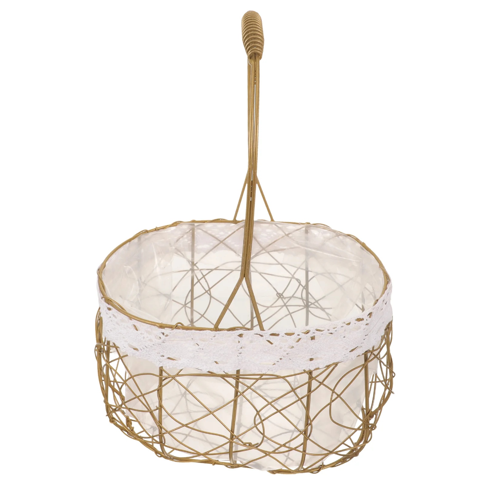 

Handheld Iron Wire Basket Nordic Style Fruit Snack Storage Organizer Decorative Farmhouse Kitchen Countertop Serving