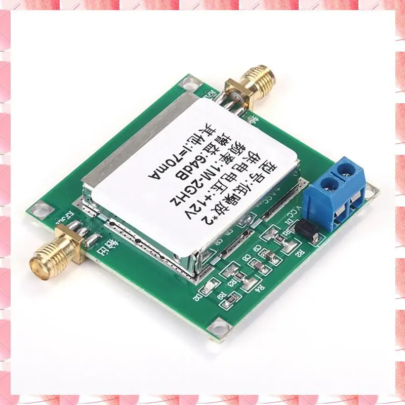 JAJA Low Noise Amplifier LNA Module 1Mhz-2000Mhz 64Db High Gain 2Db Noise RF Broadband Amplifier