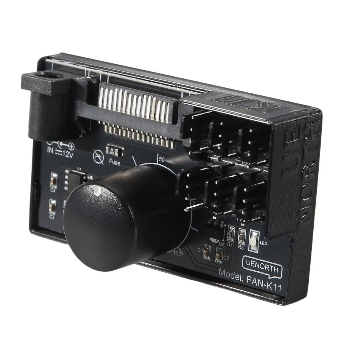A14M PWM Fan Speed Controller High Power Sata DC Power 4Pin Fan Governor NAS Server Fan Speed Control PWM Speed Regulation
