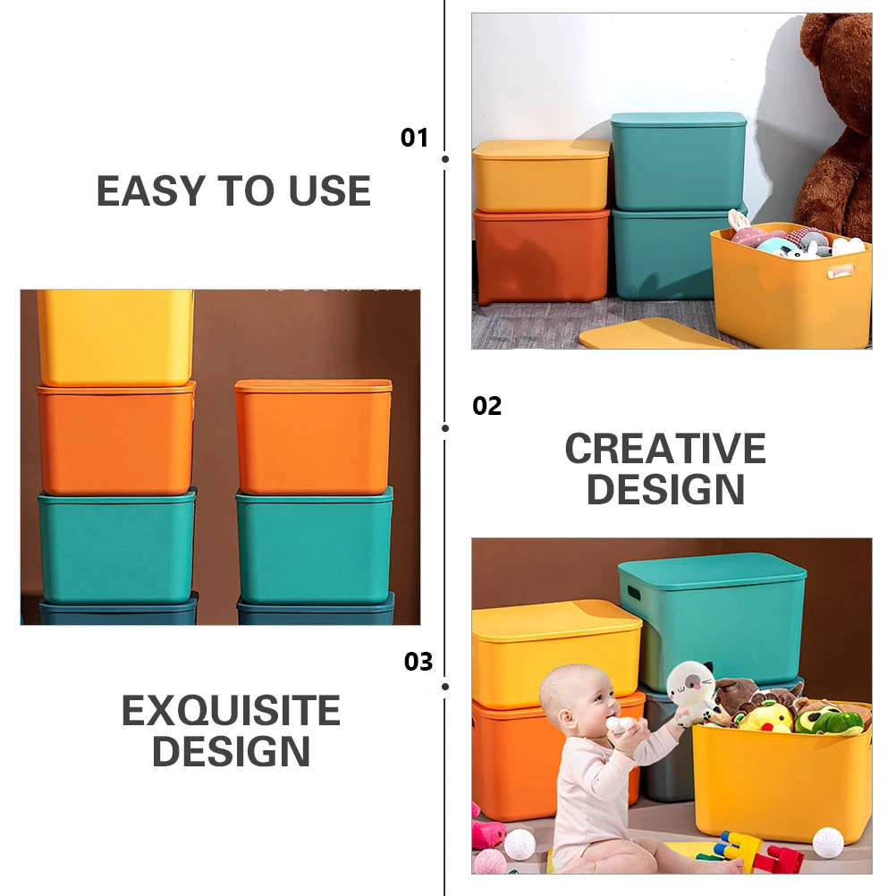 

1pc Snacks Basket Household Stackable Plastic Box Desktop Organizing Box Xl Size For Dorm Room Office Desktop Storage Container