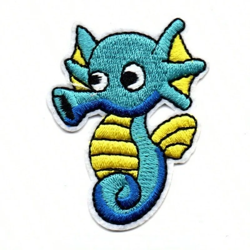 2Set Cartoon Sea Animals Clothes  Patch Embroidery Patch Children's Clothing  Embroidery Sew Iron on Patch Badge Bag