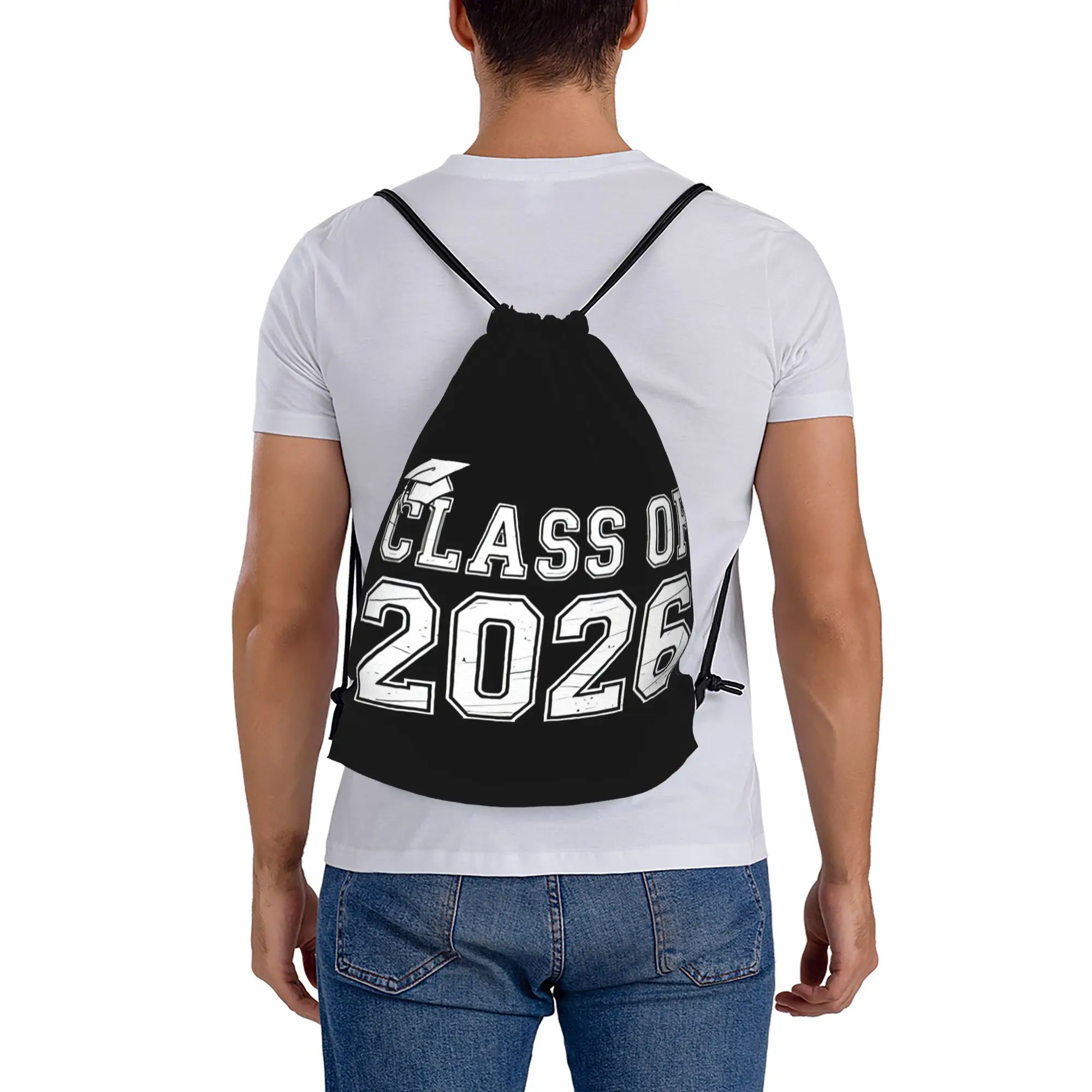 Class Of 2026 Green Graduation in 2026 Drawstring Bags Hiking Unisex Storage Organize Bundle Pocket Rope Bag