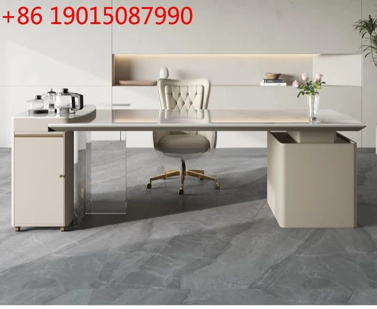 Slate desk Modern simple light luxury household integrated Italian multi-functional computer desk