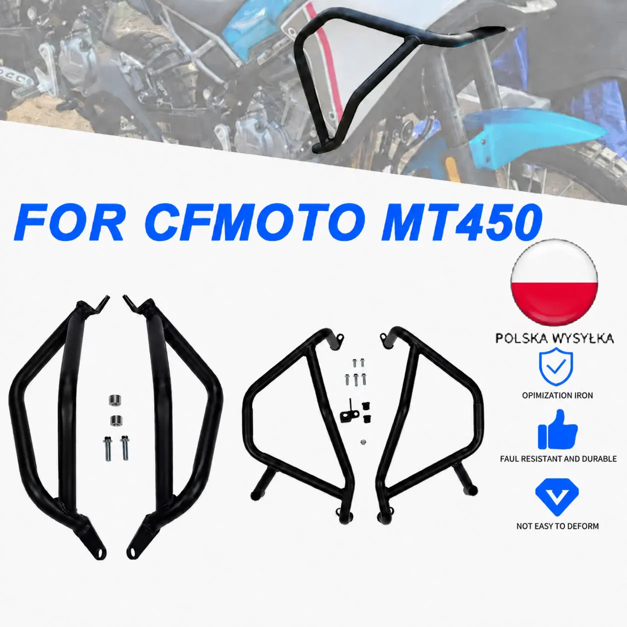 Für 450MT Lbex 450 2026 450MT 2024 2025 CFMOTO CF-MOTO Motorräder Motorschutzstange Highway Crash Bar Elektrisches Dirt Bike Zubehör Rahmenschutz Stoßstange