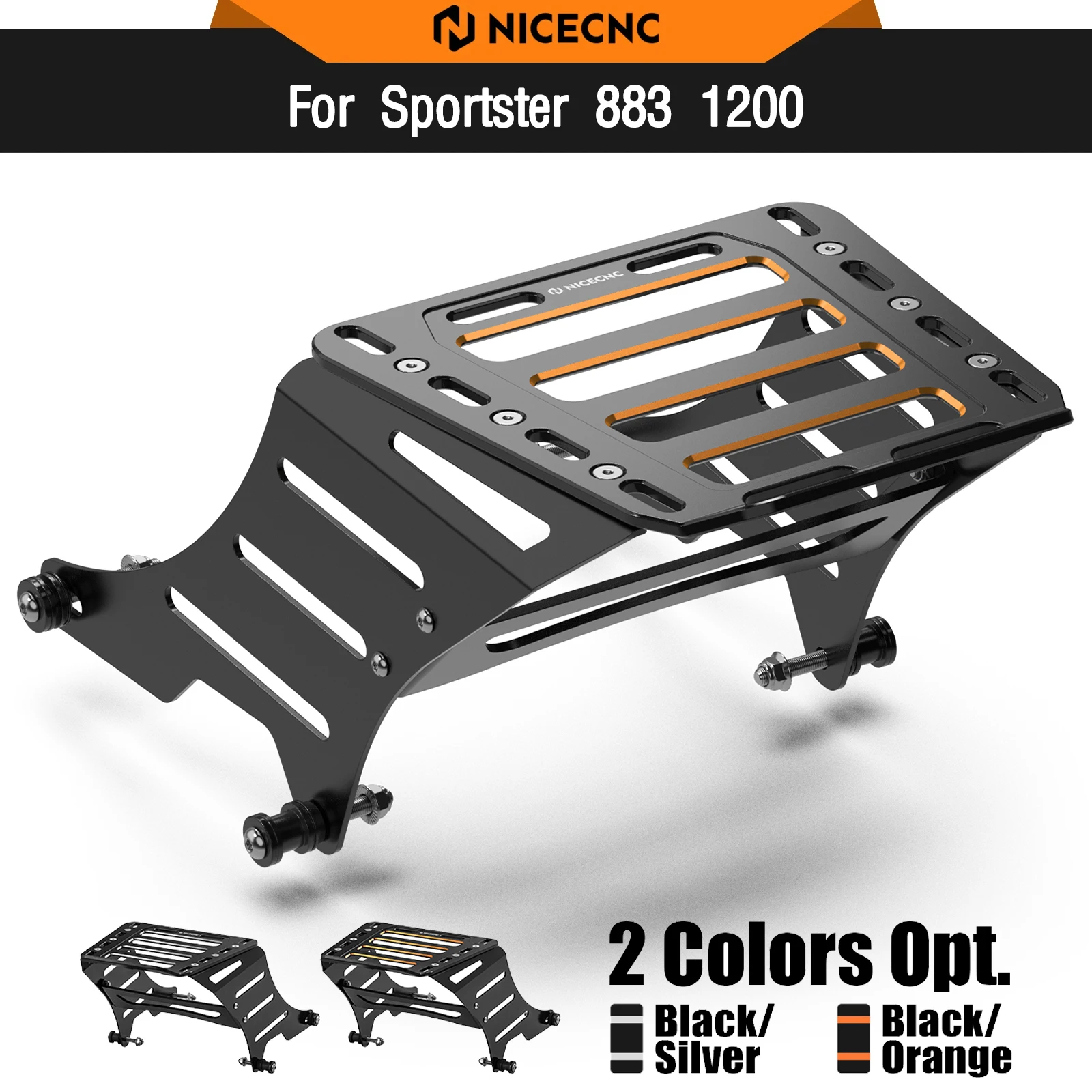 

For Harley Sportster 883 Custom XL883C 2004-2009 Rear Luggage Solo Rack Sportster 1200 Custom XL1200C XL1200N XL883N XL1200NS