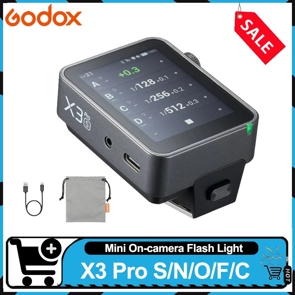 Godox X3 Pro TTL Wireless Flash Trigger 2.4GHz LCD Touchscreen Flash Transmitter for Sony Nikon Canon Fuji Olympus