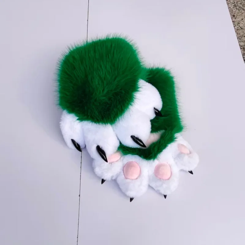 Cat Claw Gloves Plush Cosplay Beast Costume Simulation Pad