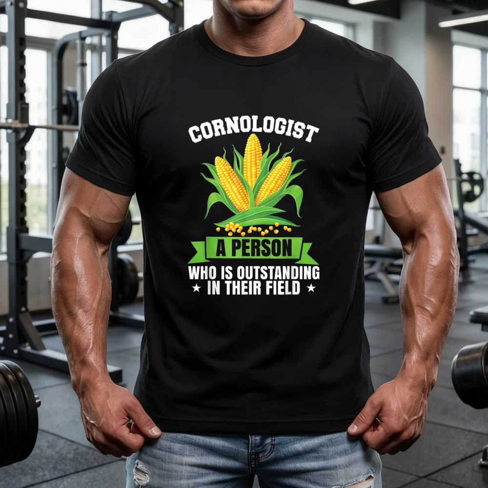 T-shirt pour homme avec définition amusante de cornologue et jeu de mots, motif épis de maïs exceptionnel sur le champ, idéal pour les passionnés de maïs et les amateurs de ferme