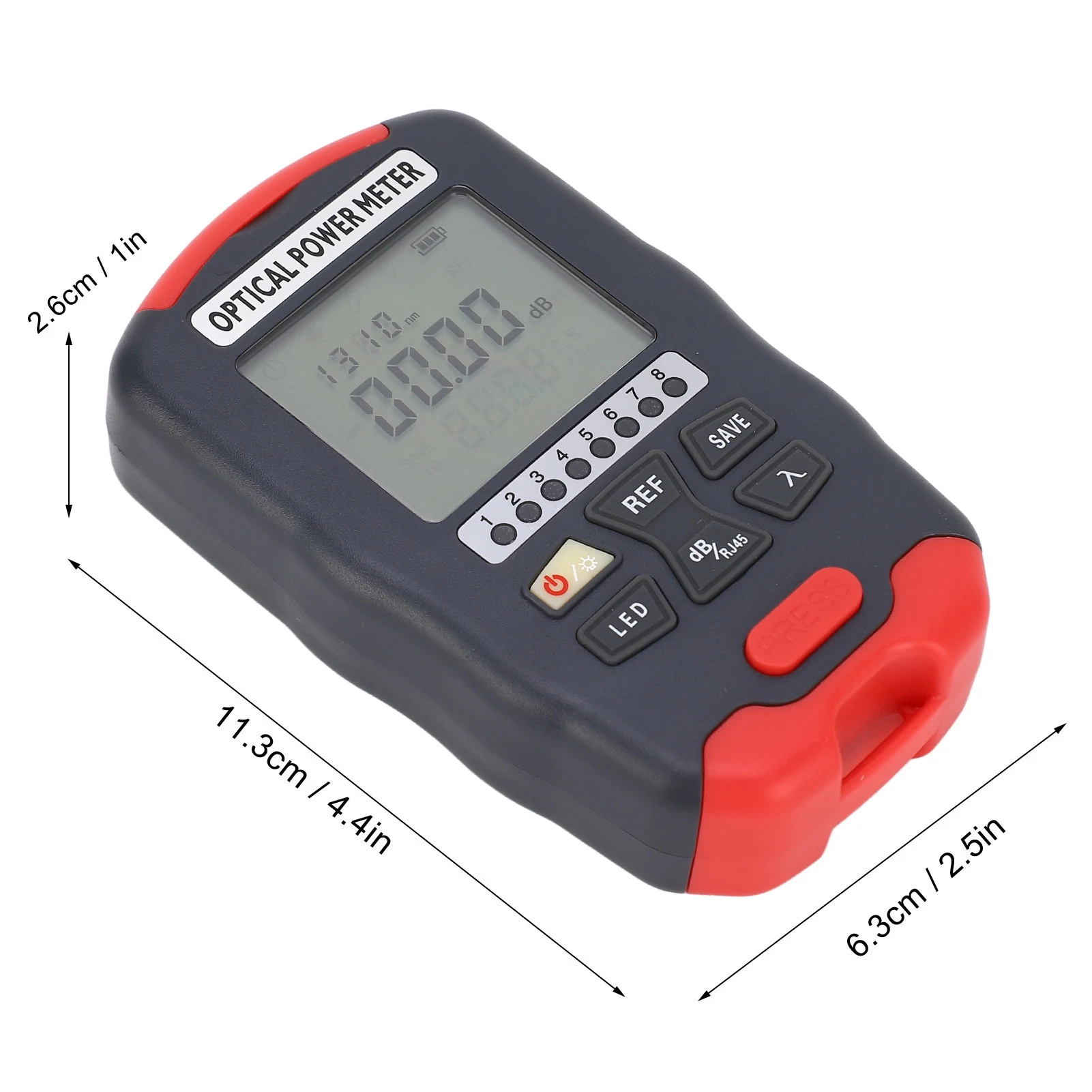 Optical Power Meter Lightweight 3 in 1 Optical  Power Meter Quick Response 850 To 1650nm Auto Shutdown for Maintenance