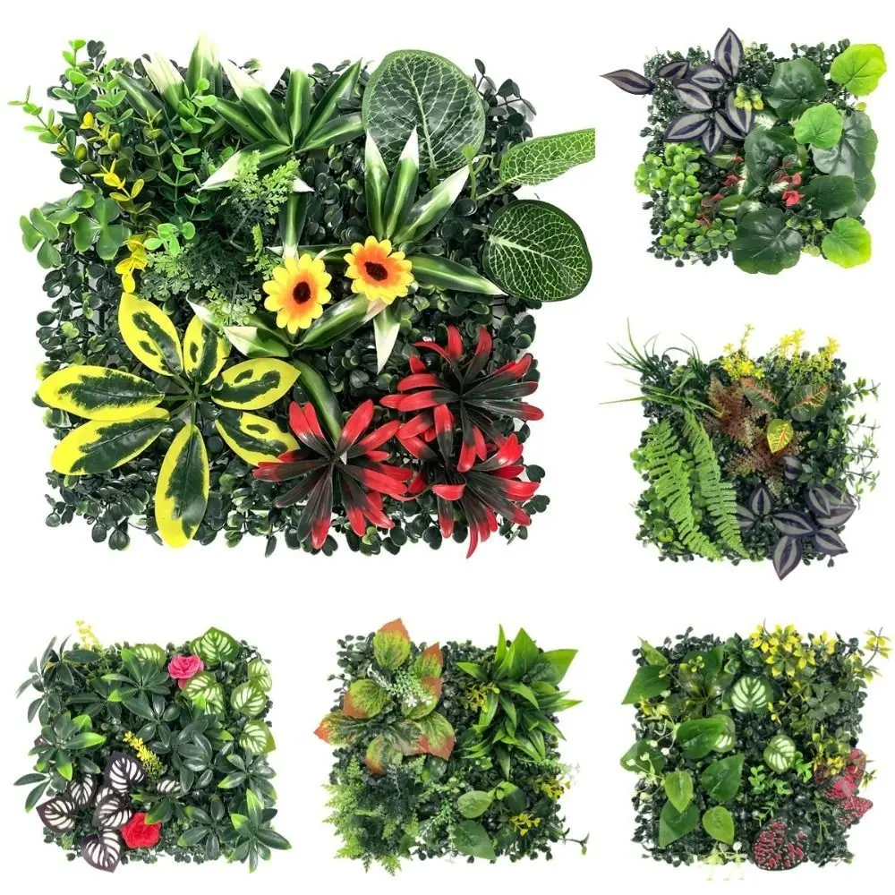 DIY искусственное растение настенная панель вечная жизнь подсолнечник искусственный эвкалипт ковер защита от ультрафиолета реалистичный