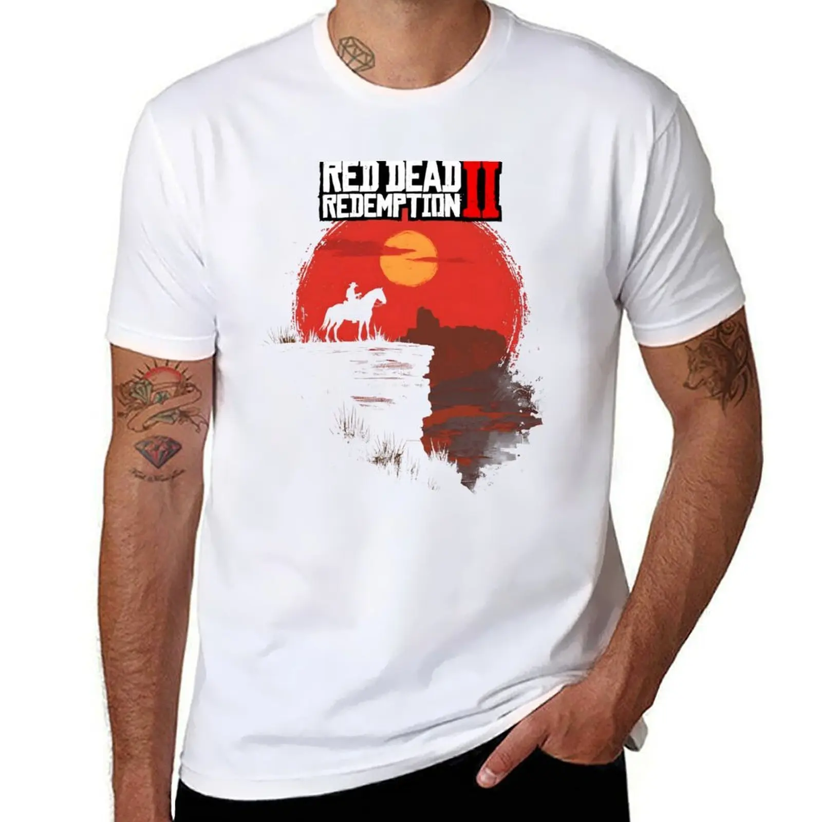 

RDR2 Scenery - Arthur T-Shirt anime t shirts oversize t shirt man plain T-Shirt