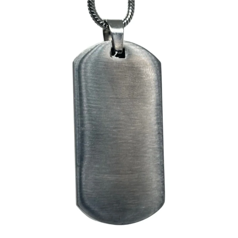 Gibeon Meteorite Rectangular Pendant Polished Natural Iron Space Rock Pendant Unique Mens Cosmic Jewelry Gift -669