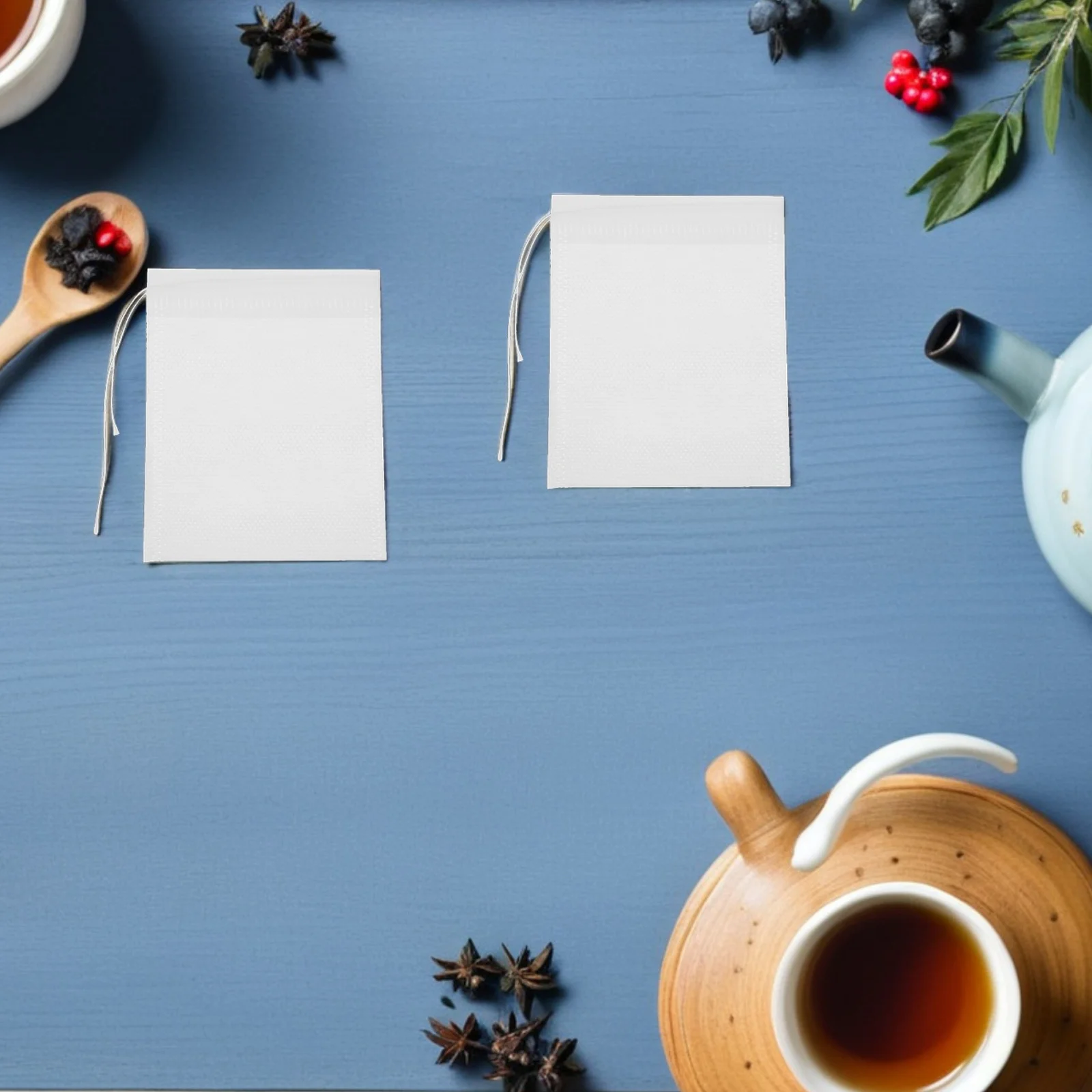 

500 шт. многоразовые пакетики для листового чая, муслиновые мешочки с мелкими сетчатыми фильтрами на шнурке для приготовления супа, заварочный мешок для растушевки специй