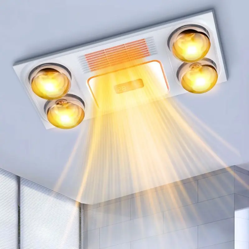 

Лампа Yuba с подогревом для ванной комнаты, встроенная потолочная лампа 300x600, лампа для ванной комнаты Yuba, освещение три в одном