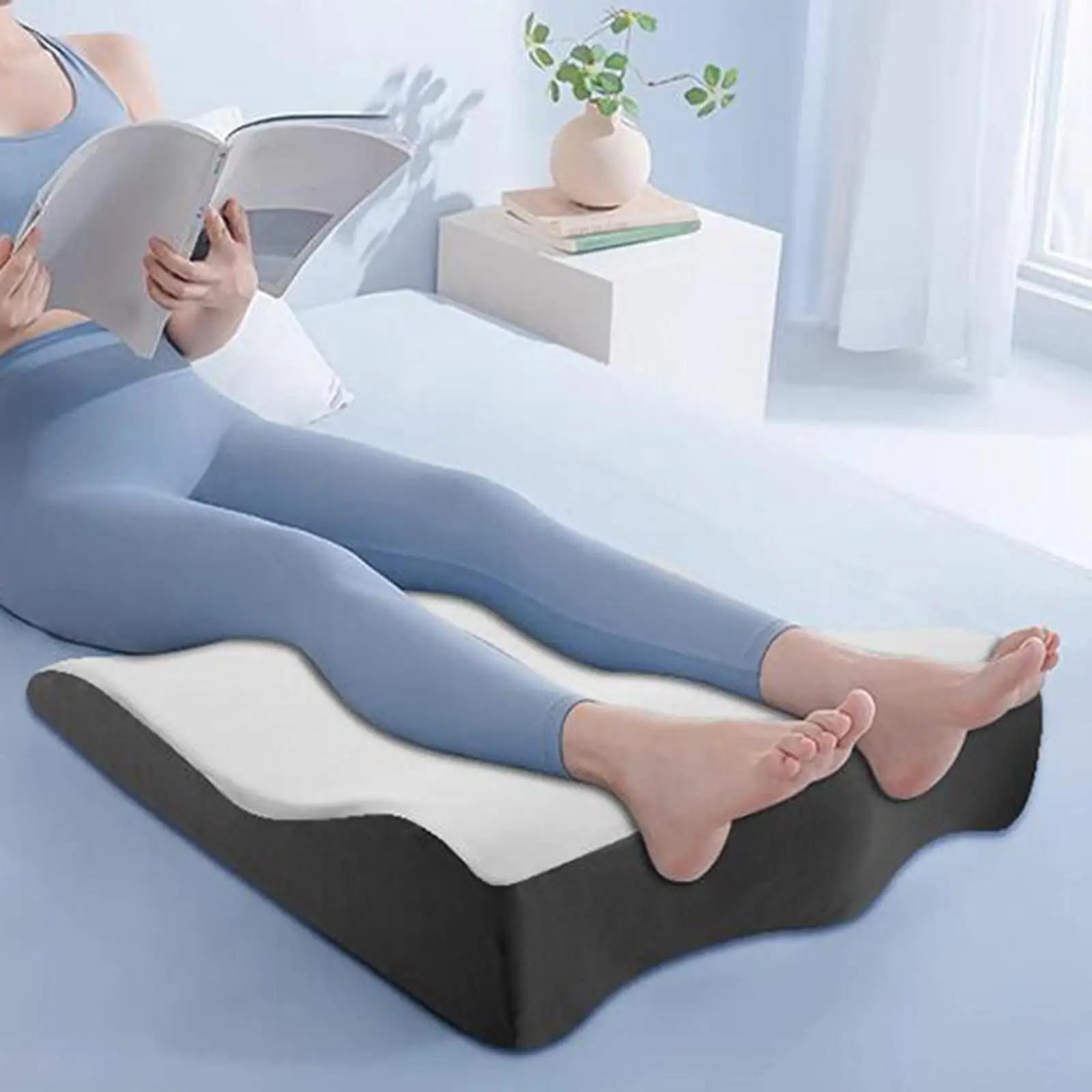 Leg Elevation Pillow Knee Pillow Memory Foam Foot Lift Pillow Men Women Soft Removable Washable Cover Ankle Elevation Pillow