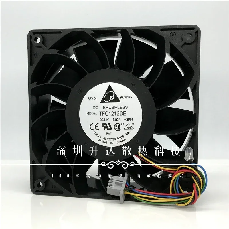 

+New 12cm for original TFC1212DE 12038 12V 3.90A ultra-large air volume double ball violent fan