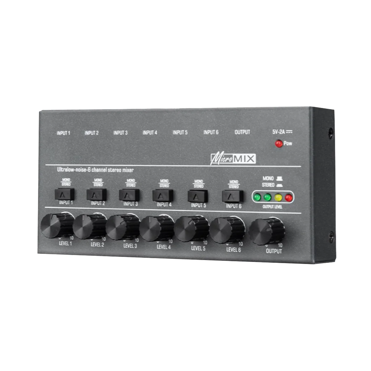 

Mini Audio Mixer KTV Karaoke 6 Channel Professional Stereo Sound Mixer Ultra Low Noise 6 Channel Audio Mixer