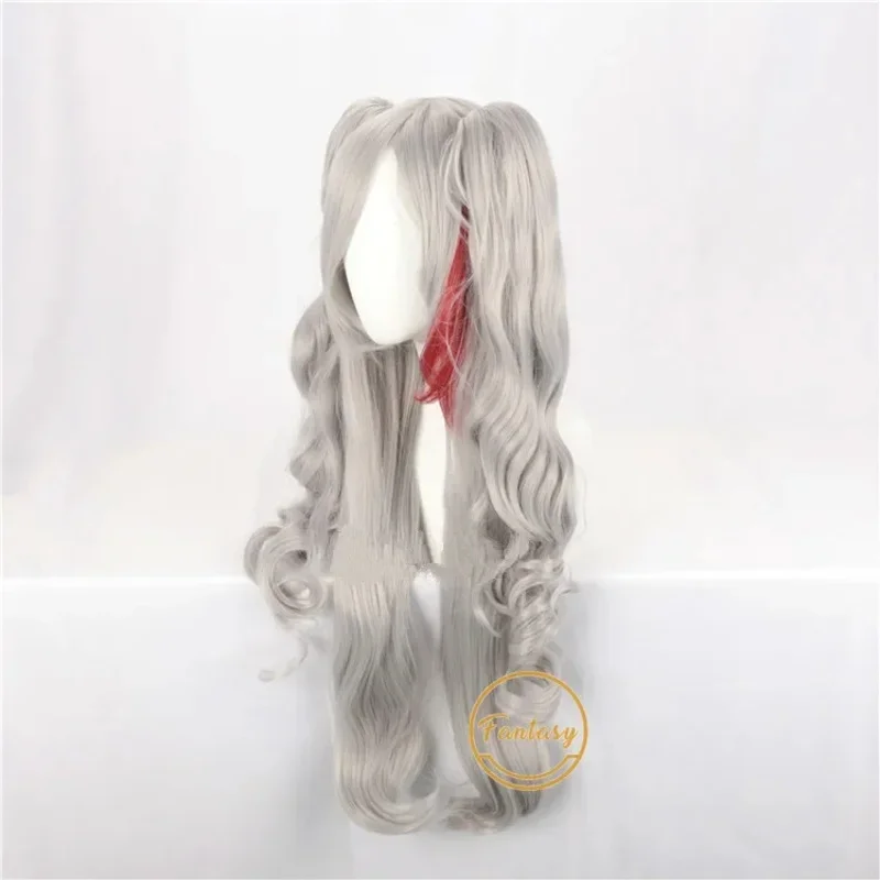 Game Azur Lane Prinz Eugen Wig Cosplay Long Curly Double Ponytail Heat Resistant Synthetic Hair Halloween Party Wigs   Wig Cap