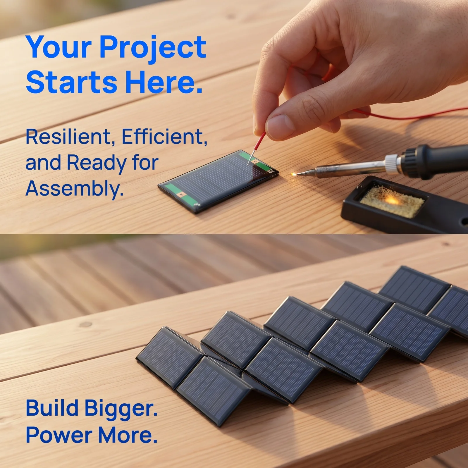 ZINIKIF 10-Piece Set of 53×30 mm Resin-Encapsulated Solar Panels, 5V 45mA, Suitable for DIY Projects and Science Education.