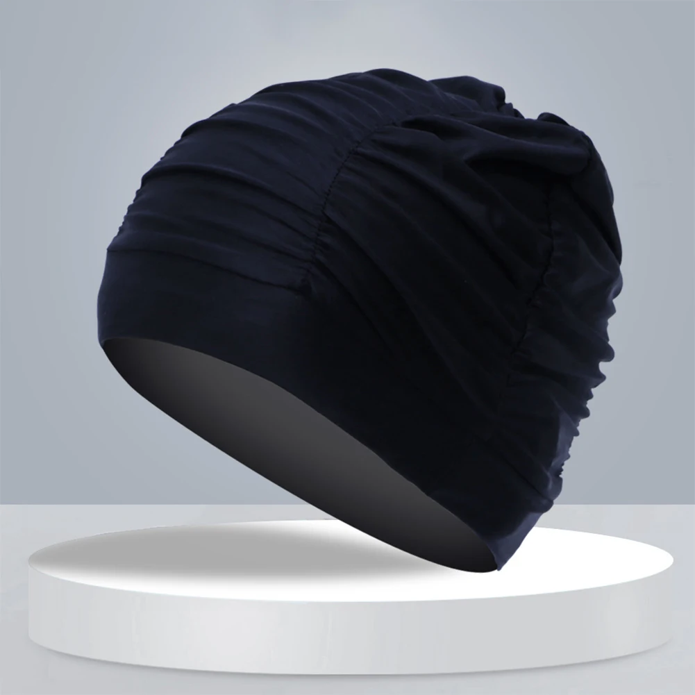 

Big Capacity and Ears Protecting Elastic Swimming Cap for Men and Women with For Long Hair and Ears Protection