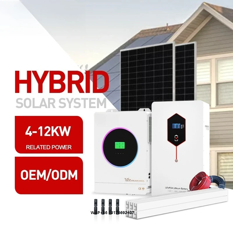 

10 Kilowatt Solar Pv Battery Storage System 3000w 10kva Complete Solar Power Energy System Kit for Home House off Grid Full Set