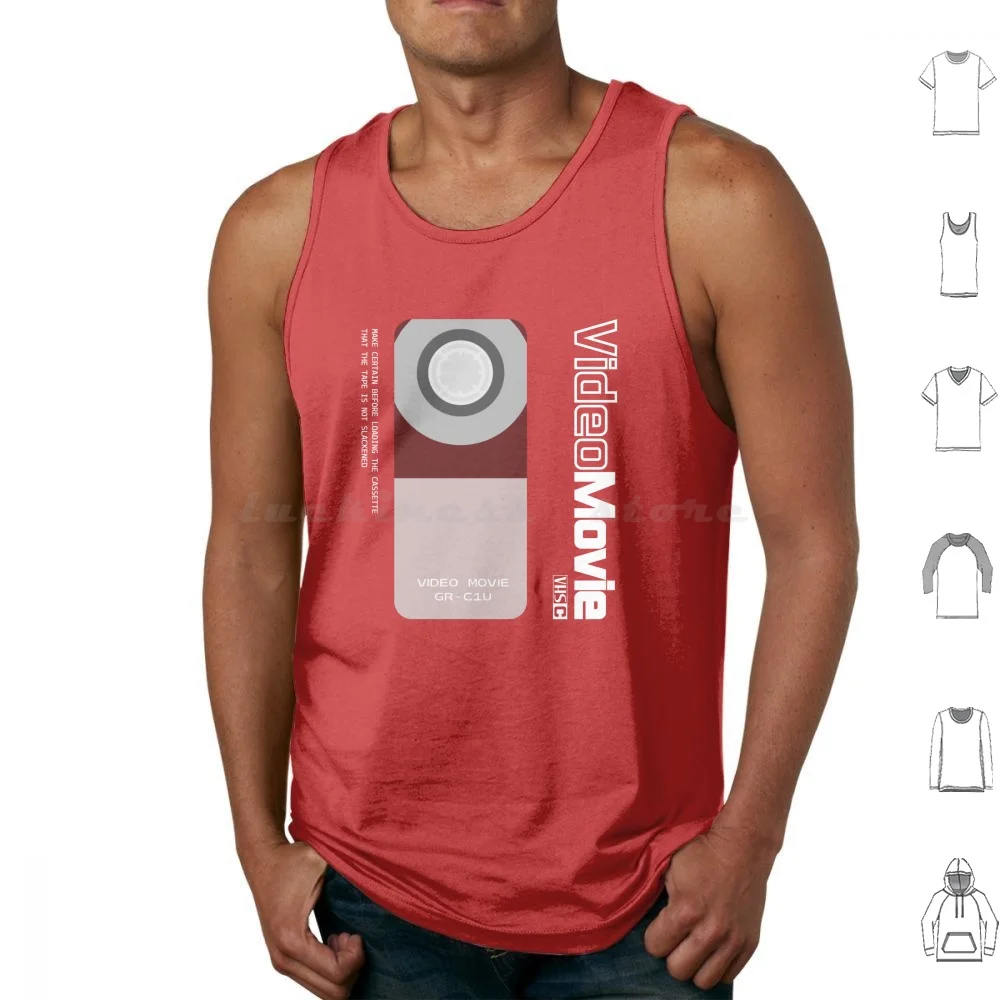 Videomovie Camcorder Tank Tops Print Cotton Retro 80S Vhs Vaporwave Wave Tape Box Asthetic 90S Vintage Cassette