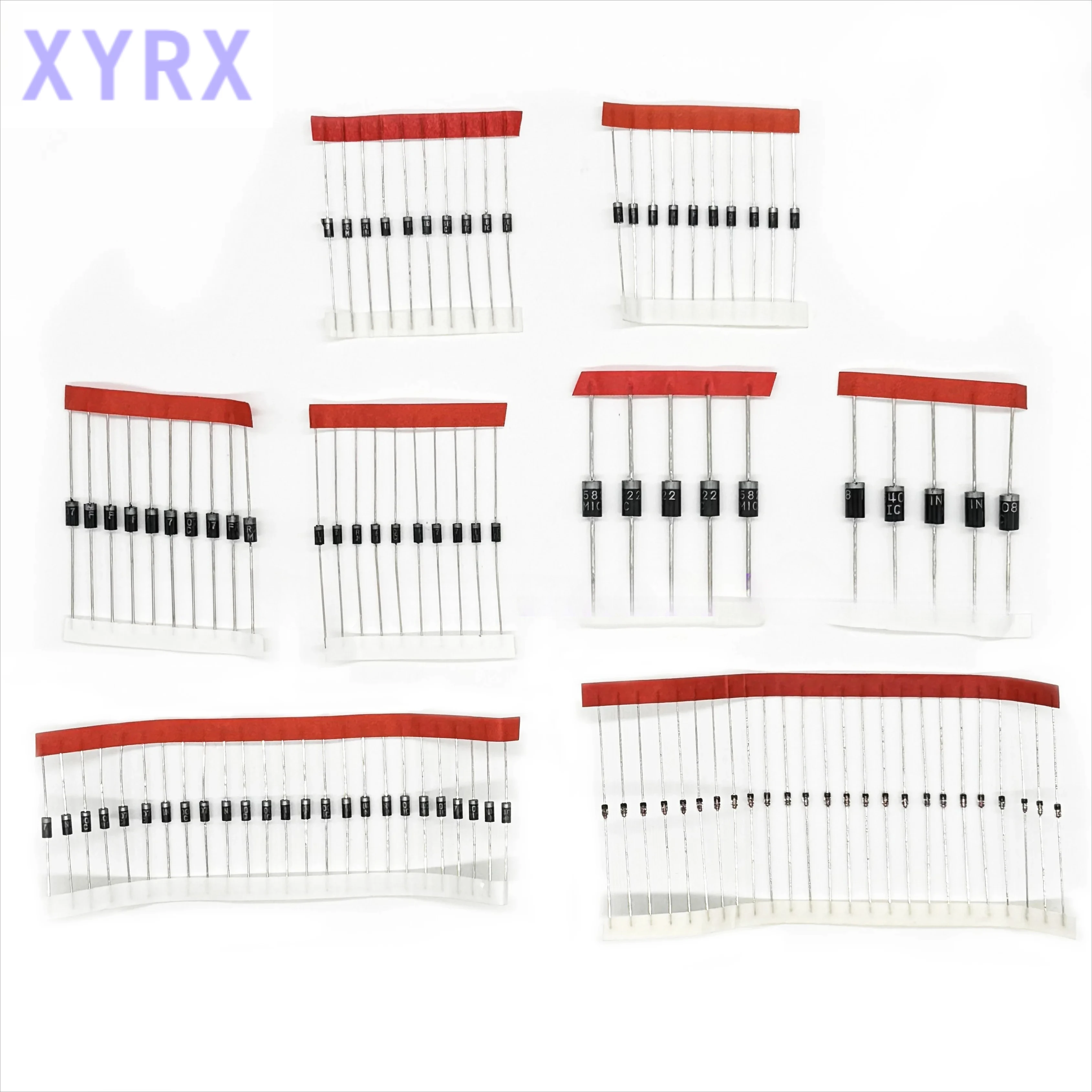 8 Values100PCS  Diode Electronic Component Kit Fast Switching Schottky set 1N4148 1N4007 1N5819 1N5399 1N5408 1N5822 FR107 FR207