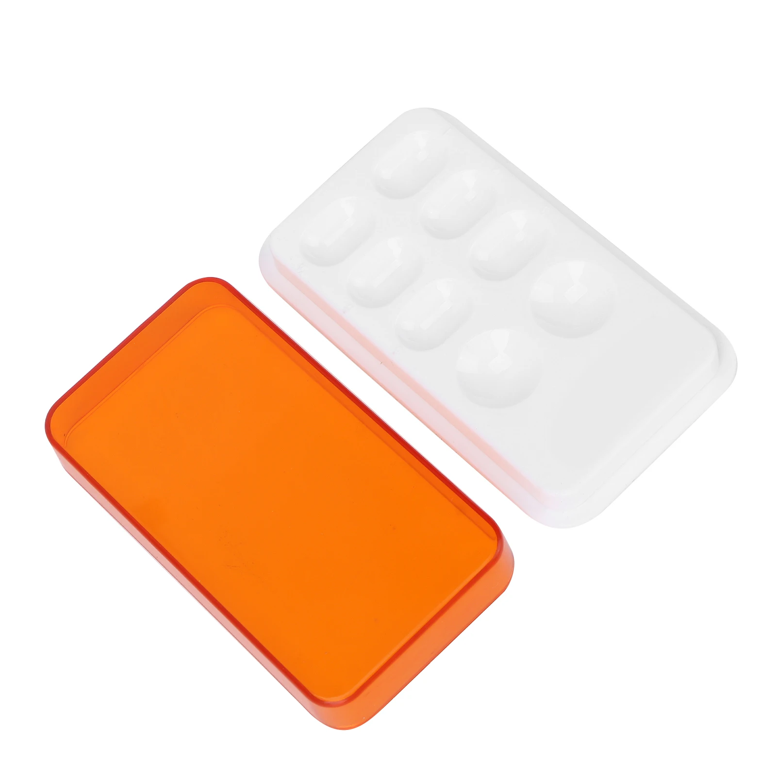 Palette dentaire en plastique résistante aux hautes températures, palette céramique à 8 compartiments avec couvercle, plaque de mélange dentaire, plaque hydratante