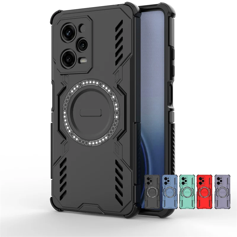 

For Xiaomi Redmi Note 12 Pro 5G Case Redmi Note 12 Pro Magnetic Adsorption Wireless Charge Cover For Redmi Note 12 Pro 5G Case