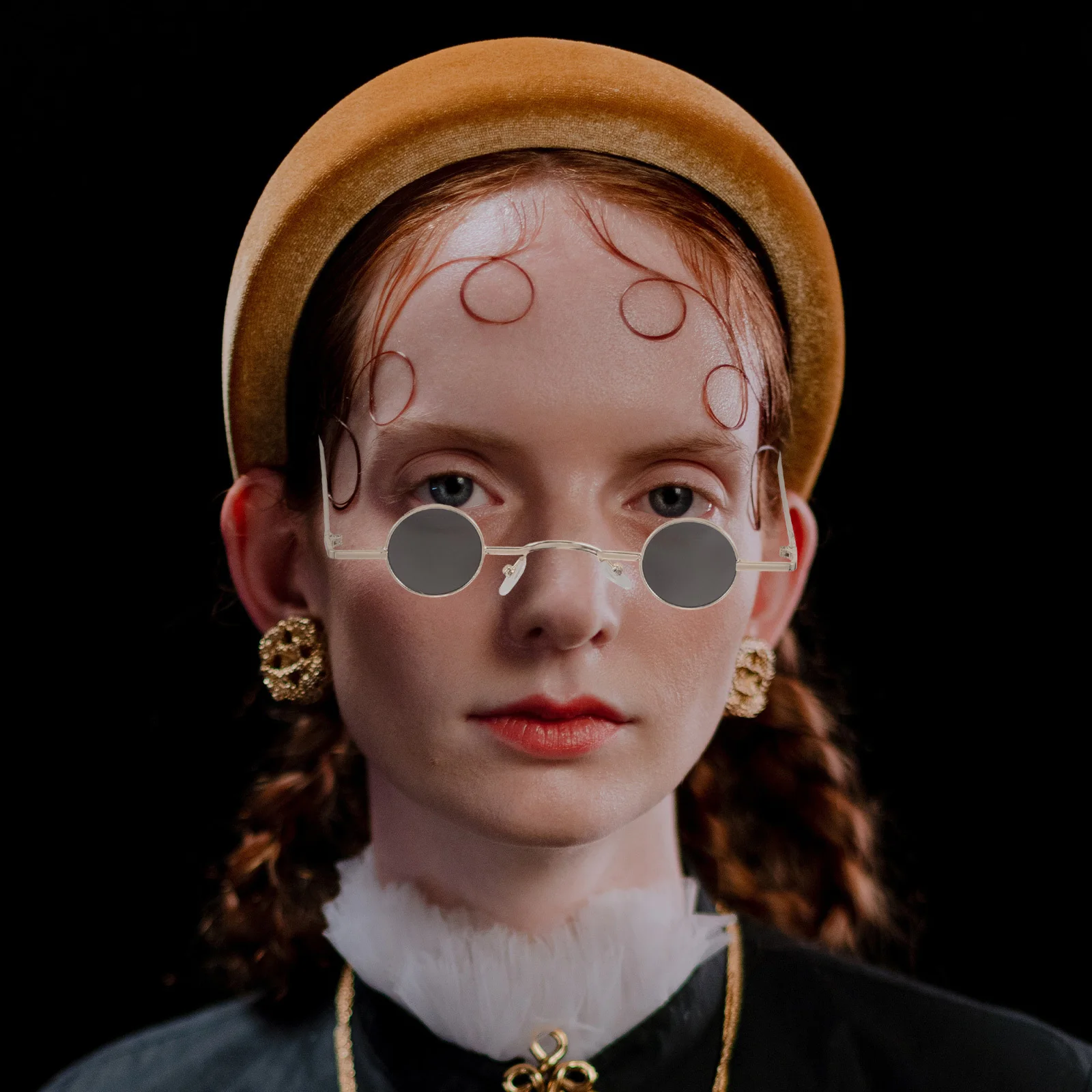 

Sunglasses Round Frame Lightweight Durable Fashion Eyewear Women Men Beach Party Small Circle Frames Stylish Gift