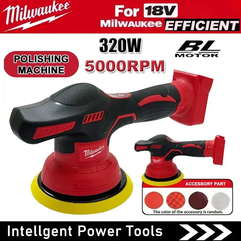 

Milwaukee Cordless Electric Polisher 8 Gears Digital Display Car Waxing Polishing Machine for Auto Lithium Battery Operated