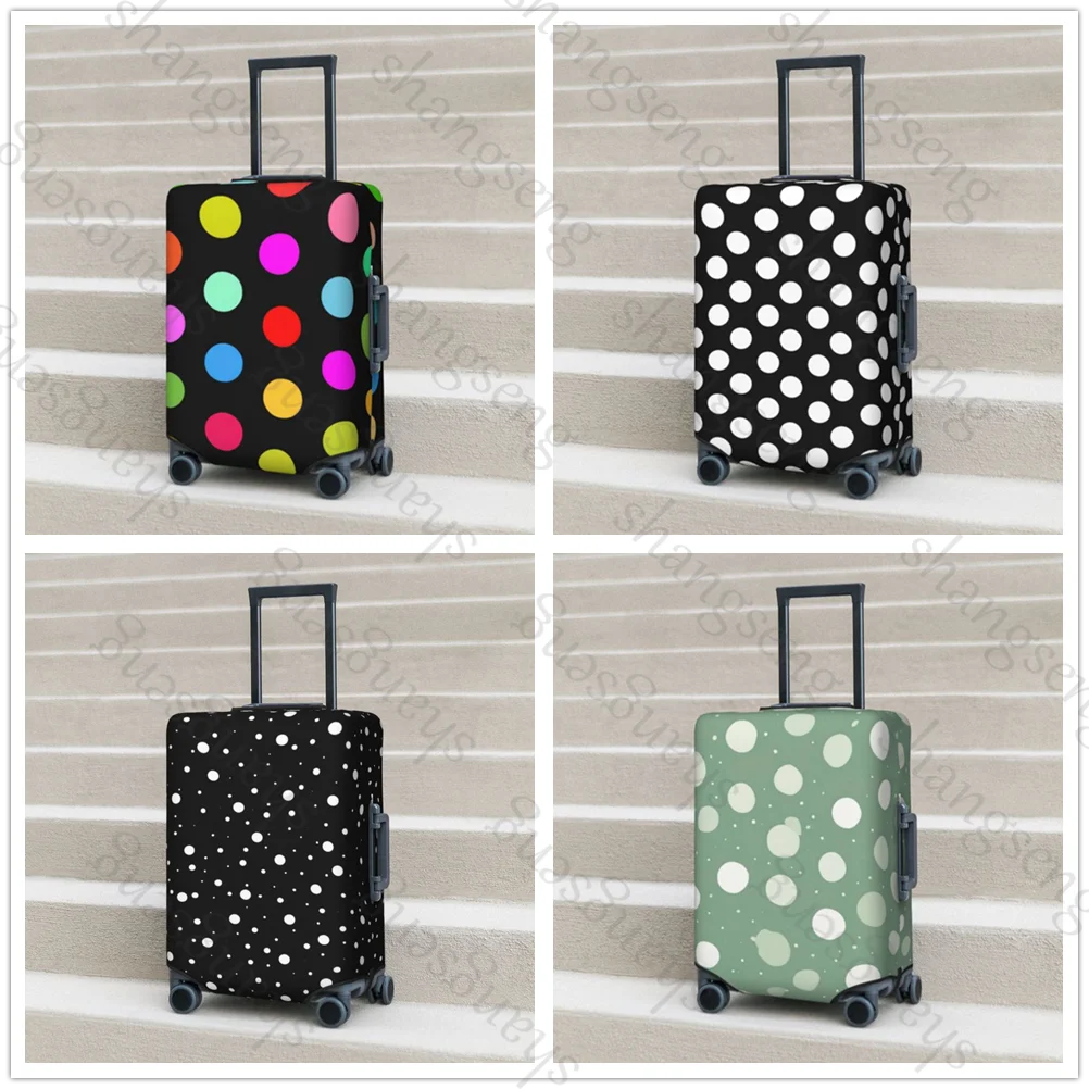 Polka Dots Pattern Thick Elastic Luggage Protective Cover Zipper Suit For Bag Suitcase Covers Trolley Cover Travel