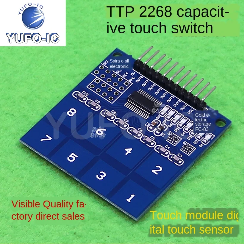 Free Ship 1PCS Ttp226 8-Way Capacitive Touch Switch Digital Sensor Module