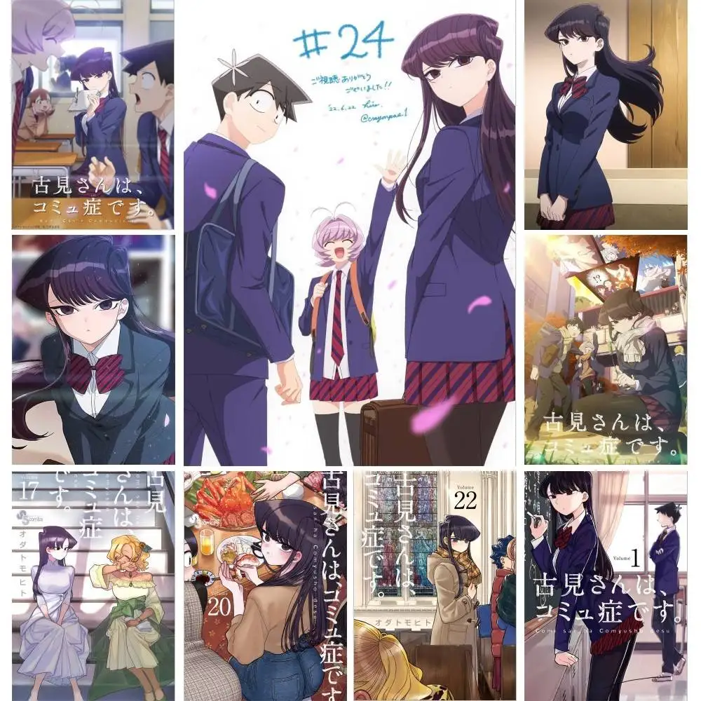 Anime K-Komi Can't Communicate Posters Living Room Bar Cafe Quality Canvas Vintage Style Comics Painting Art Home Wall Decor