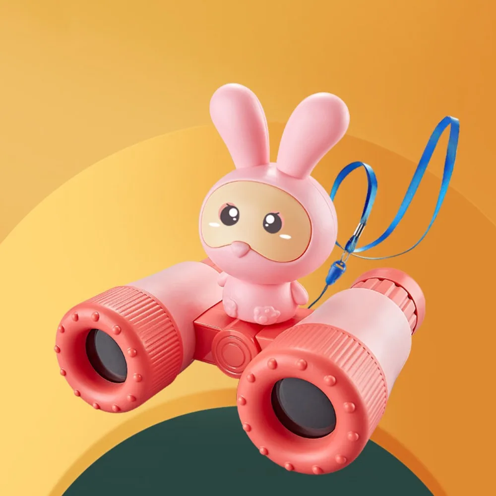 Telescopi binoculari per bambini rimovibili con un fischietto Esplorazione scientifica Telescopi per conigli Telescopio per bambini in plastica per cartoni animati