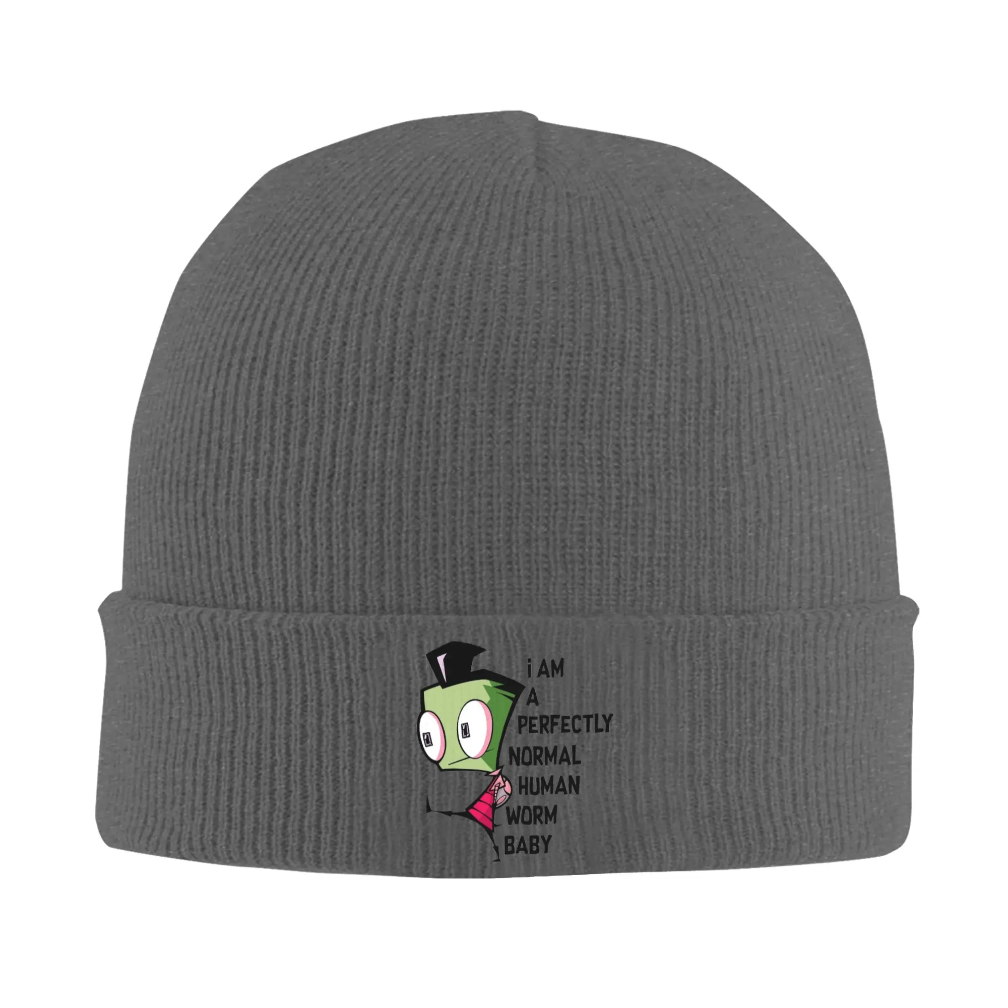 Cute Invader Zim Hats Autumn Winter Beanies Warm  Caps Female Male Acrylic Knitted Hat