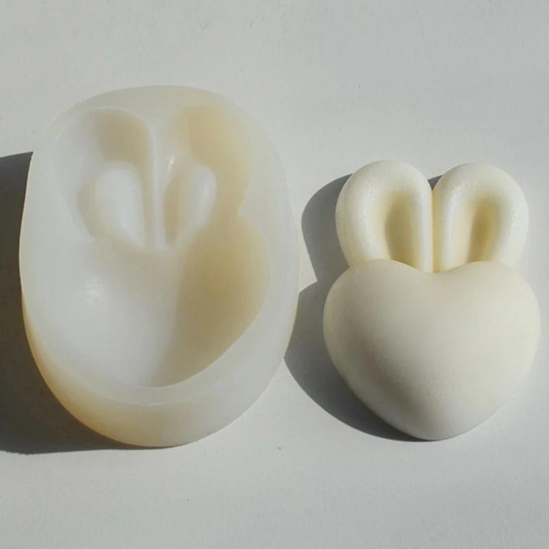 Rabbit Head Silicone Mold DIY Crafts Project Reusable Soap Plaster Chocolate Baking Tool Supplies