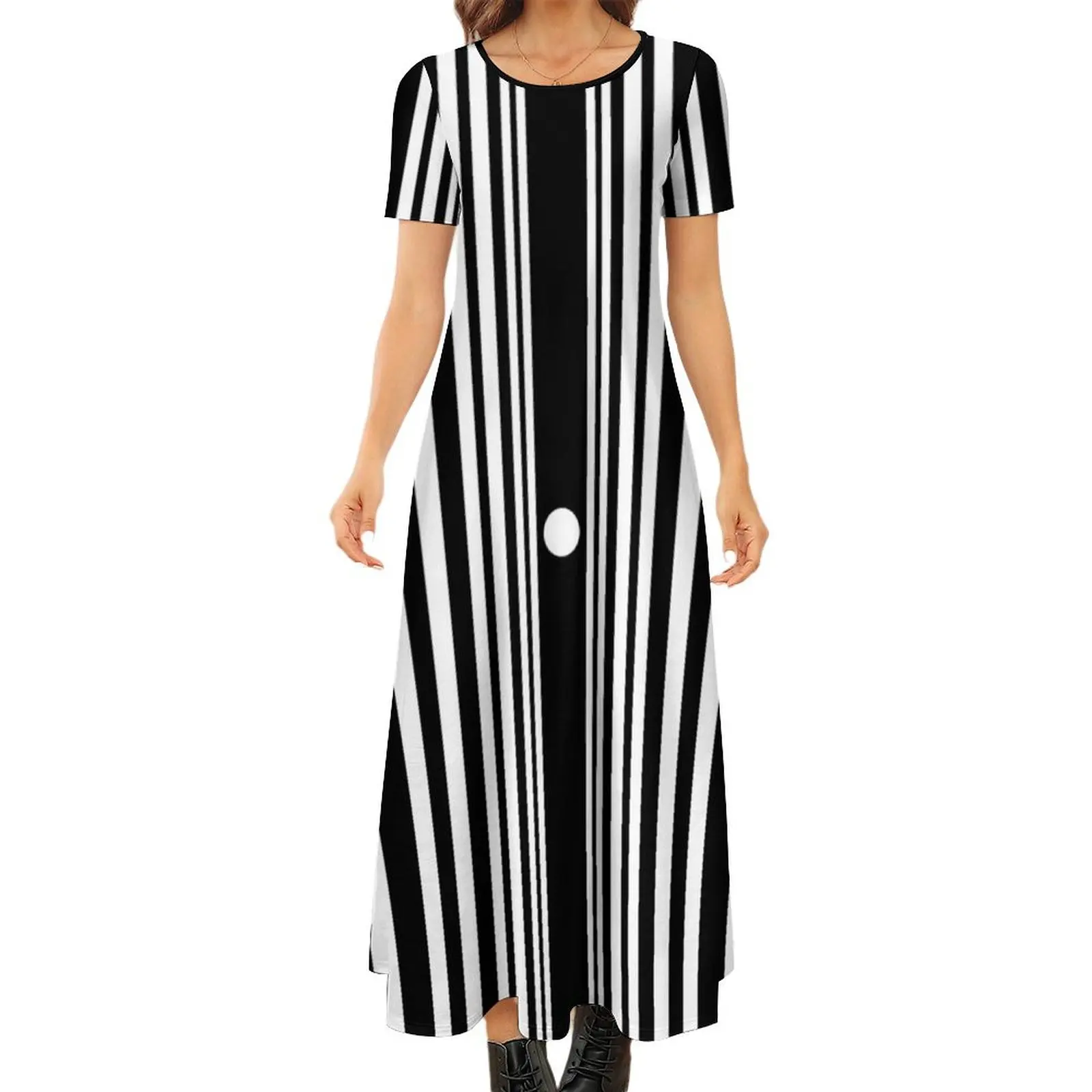 

The doppler effect Round Neck Short Sleeve Dress summer women"s dress 2024 dresses with long sleeves Summer skirt