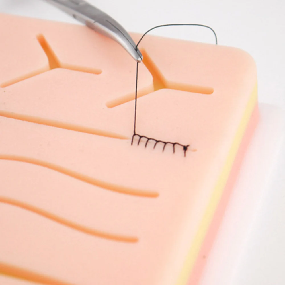 Skin Operate Suture Practice Model with Pre-cut Wound And Suturing Tool Set Medical Teaching Gadgets Accessories