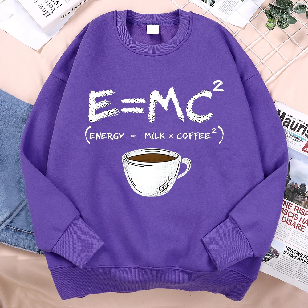 Energy Milk Coffee Fun Formula Men Women Hoodie Hip Hop Comfortable Sweatshirt Autumn Warm Streetwear Fleece Pullovers Hoodies