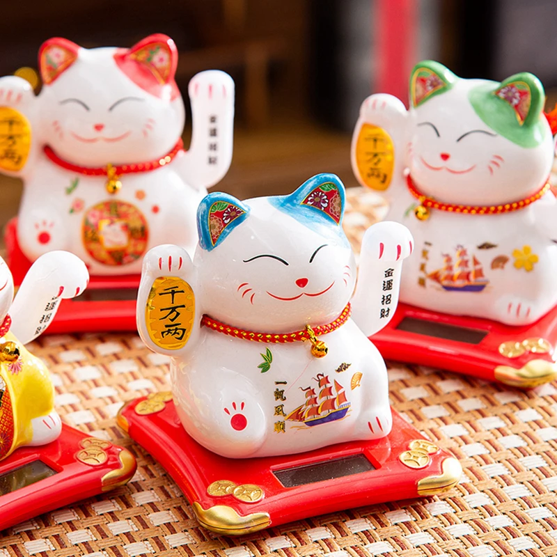 Lucky Fortune Cat Solarbetrieben – Winkende Glückskatze Für Zuhause, Auto & Büro – Geschenk Für Wohlstand Lucky Fortune Cat Solarbetrieben – Winkende Glückskatze Für Zuhause, Auto & Büro – Geschenk Für Wohlstand