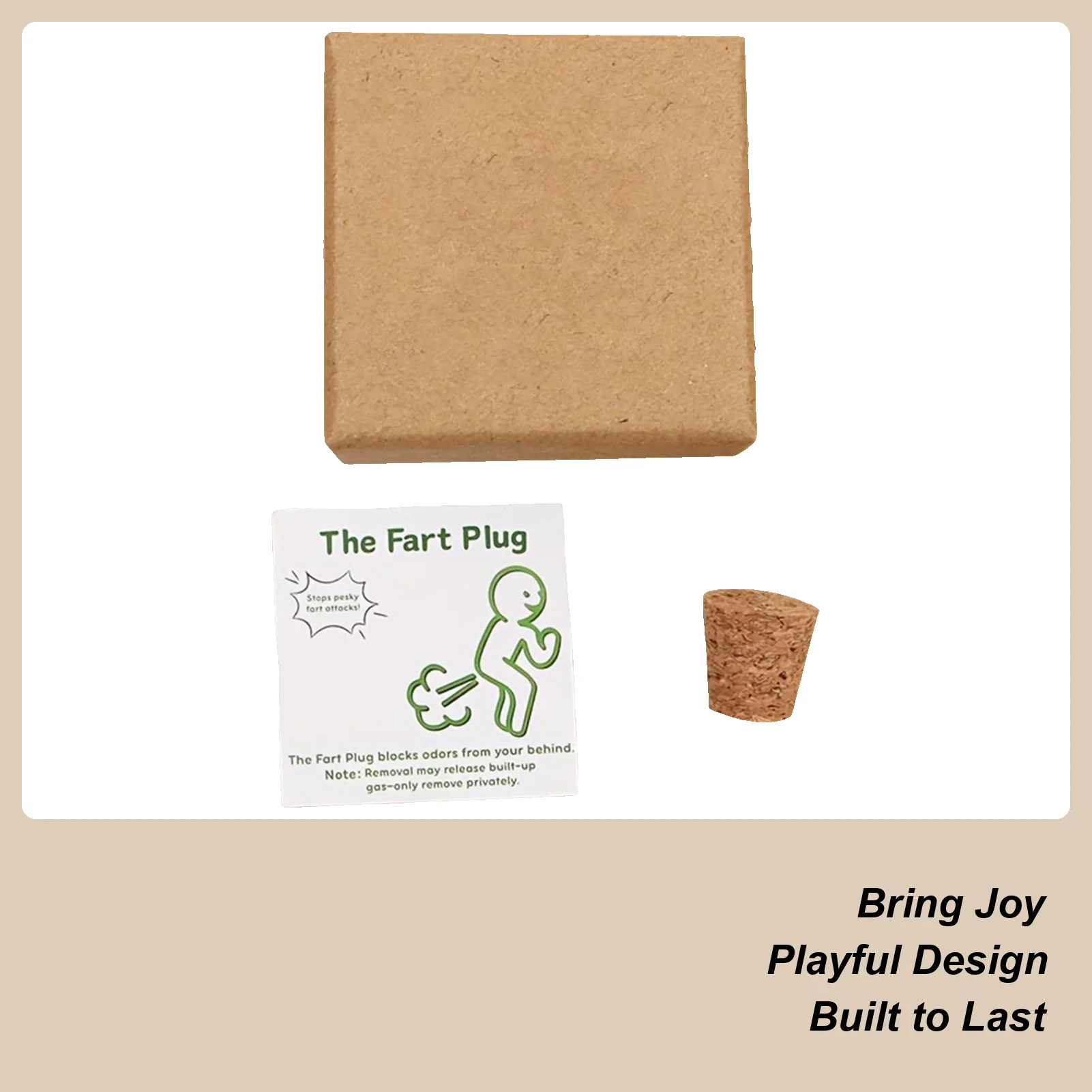 

Prank Stuff Fart Plug With Card April Fools Pranks With Storage Box For Adults Men Friends Family Party Social Gathering Family