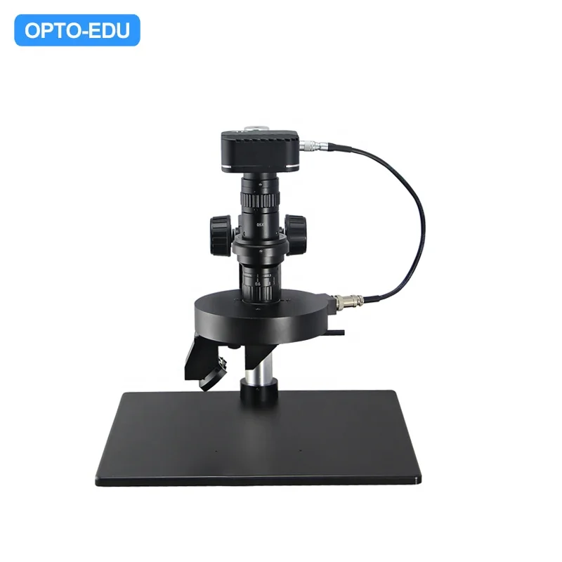 OPTO-EDU A21.1611 2D/3D Auto Rotate Zoom Video Microscope Dual Light