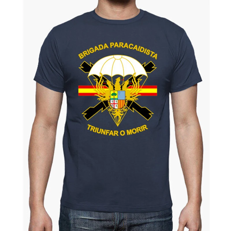 Triunfar O Morir. Spanish Paratroopers Brigade T-Shirt 100% Cotton O-Neck Summer Short Sleeve Casual Mens T-shirt Size S-3XL