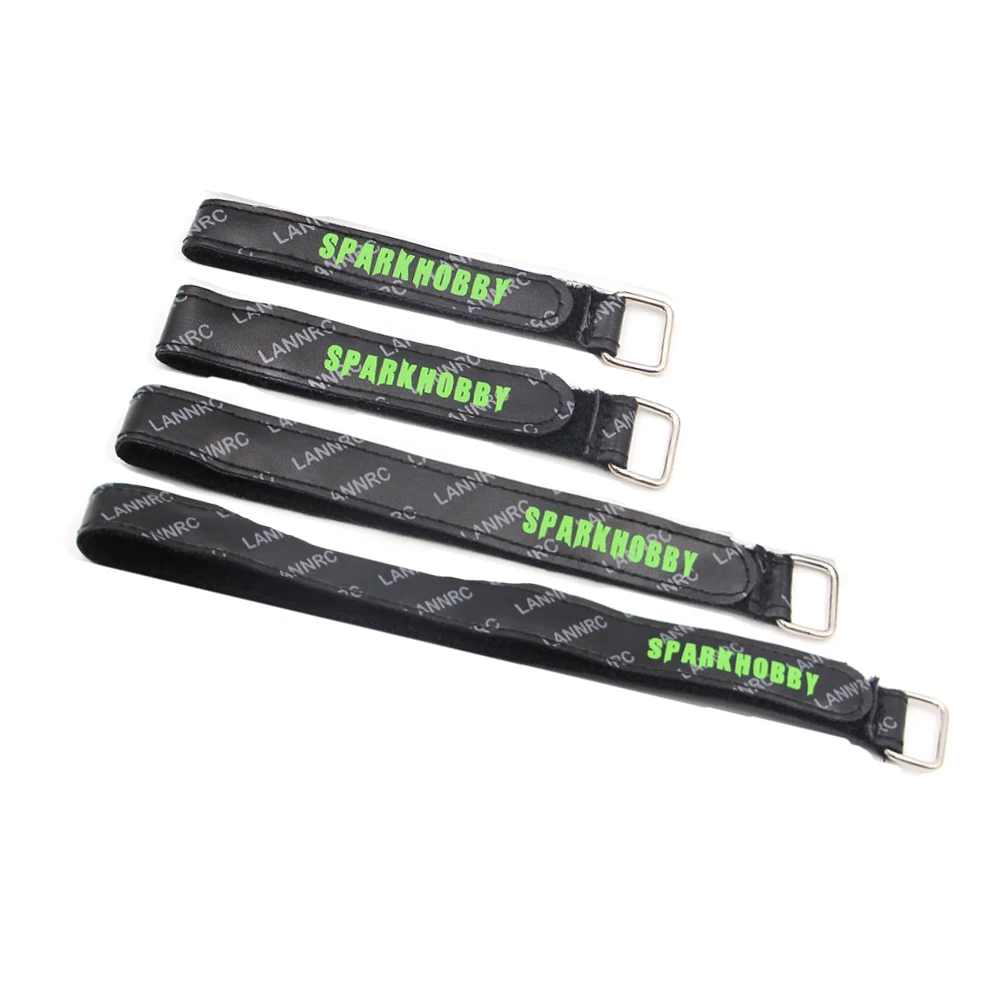 5pcs LANNRC 15×200mm 20×220/350/450mm Wear-Resistant Iron Buckle Leather Battery Straps For 4S 6S Lipo 5inch 10inch RC FPV Drone