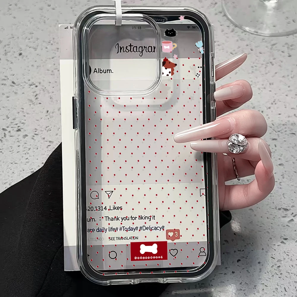 Niedliche Polka-Dot-Cartoon-Handyhülle für Samsung Galaxy S26 Ultra S25 S24 Edge S22 S23 Plus FE A57 A54 A55 A16 A35 A36 A37 5G Cover – Detail 2