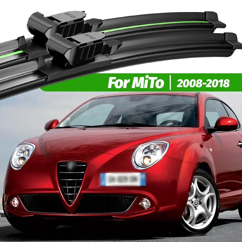 

For Alfa Romeo MiTo 2008-2018 2pcs Front Windshield Wiper Blades 2009 2012 2013 2014 2015 2016 Windscreen Window Accessories