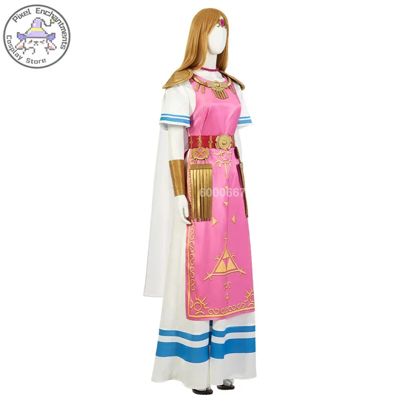 فستان تنكري مستوحى من لعبة Princess Zelda PGEM للمدينة الرئيسية، ملابس لعب الأدوار للحفلات الهزلية؛ 5، م. #1
