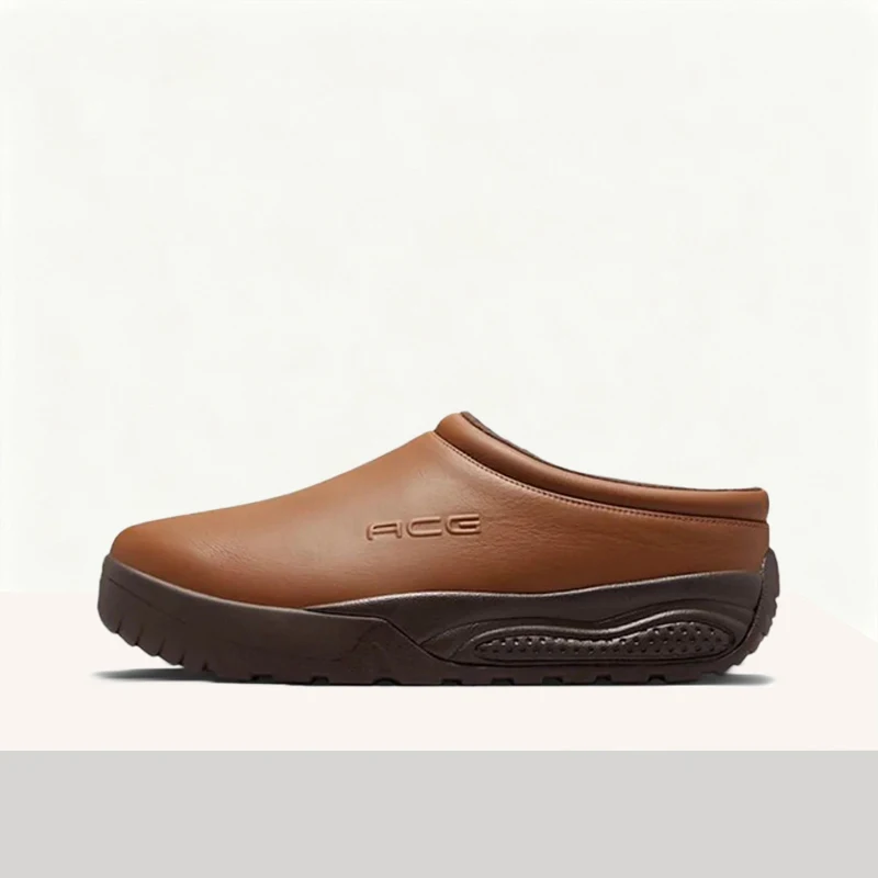 Nike ACG Rufus Retro Classic Versatile Premium Non-Slip Soft and Comfortable Slip-On Round-Toe Sandals  Brown Men's HV4087-200