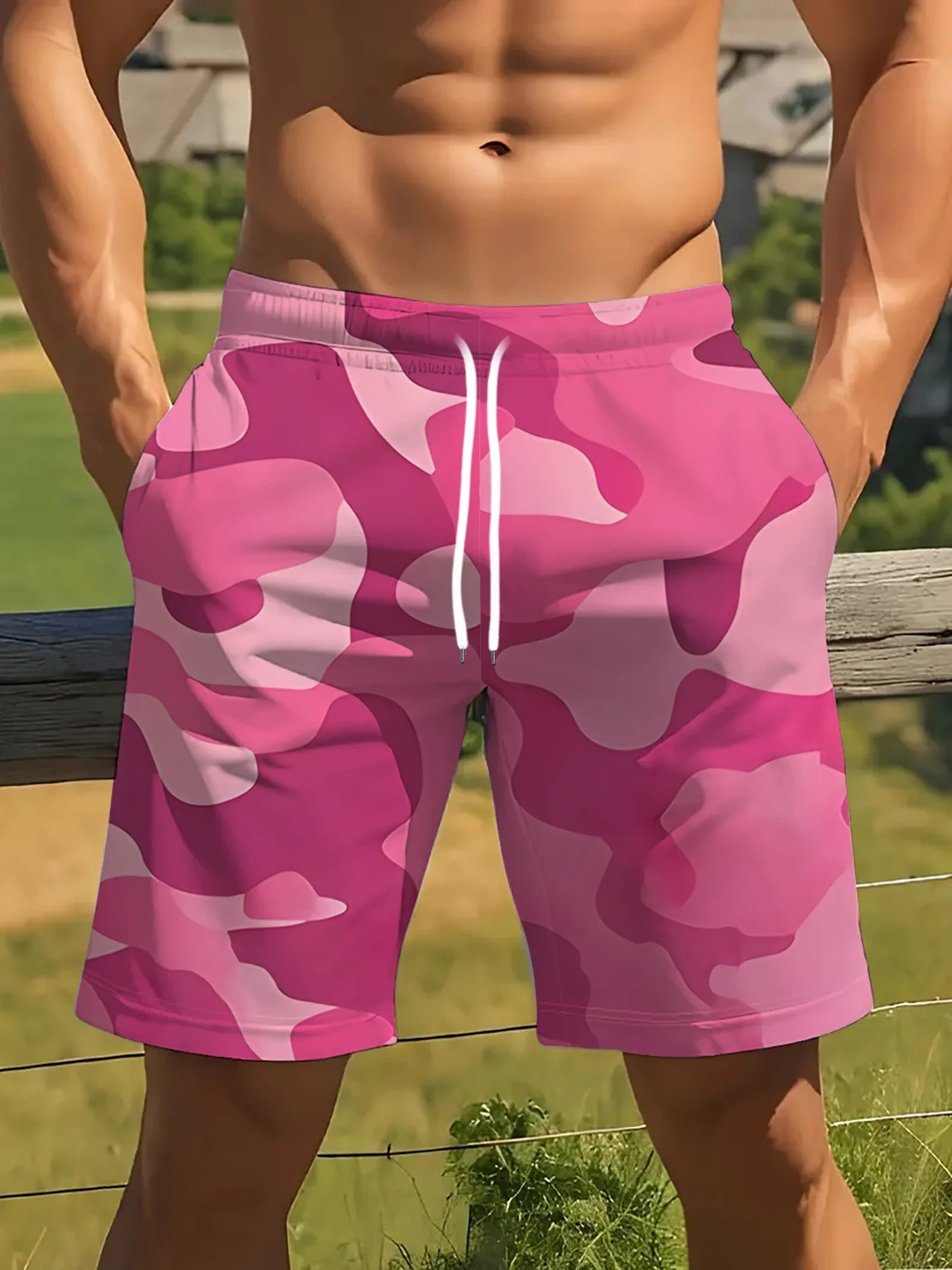 

Мужские пляжные шорты с принтом бананов, на шнурке, быстросохнущие, повседневные плавки 2026